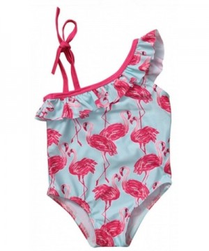 BANGELY Flamingo Shoulder One Piece Swimsuit