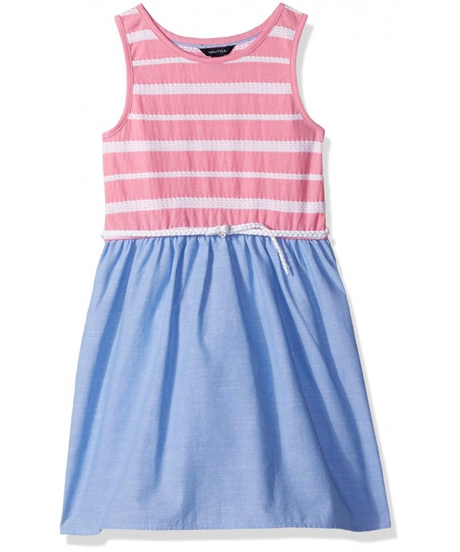 Nautica Girls Novelty Stripe Chambray