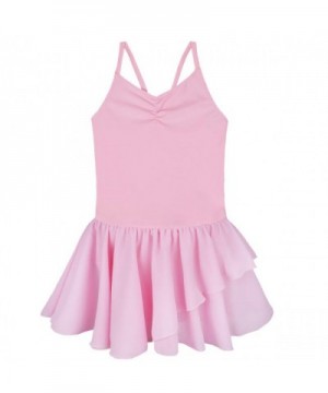 Kids Girls Basic Camisole Ballet Dress Tutu Chiffon Ruffled Gymnastics ...