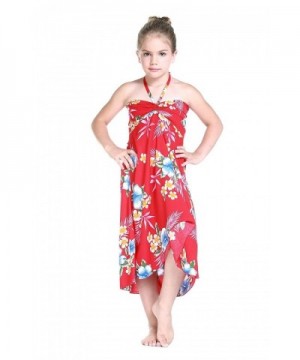 Girl Hawaiian Butterfly Dress Hibiscus