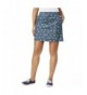 Karen Scott Print Denim Skirt