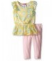 Kidtopia Butterfly Peplum Chiffon Legging