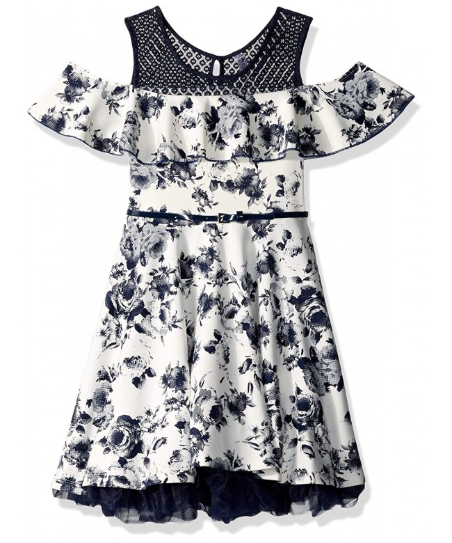 Beautees Girls Floral Shoulder Skater