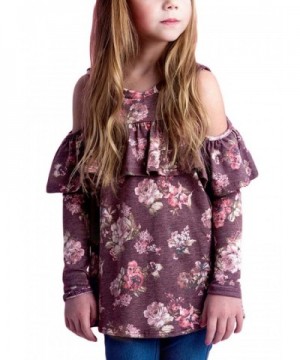 Acelitt Casual Sleeve Shoulder Floral