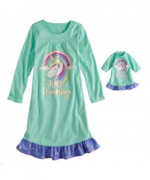 Unicorn Keep Dreaming Ruffled Nightgown