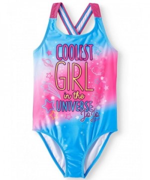 Girls Swimsuit One Piece Bathing Suit UPF 50+ Pink - CQ18OR2DQK0