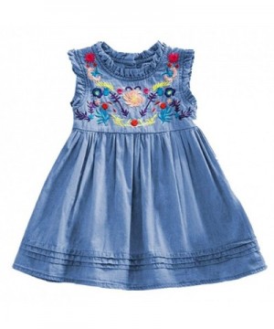 UNIQUEONE Summer Embroidered Sleeveless Princess