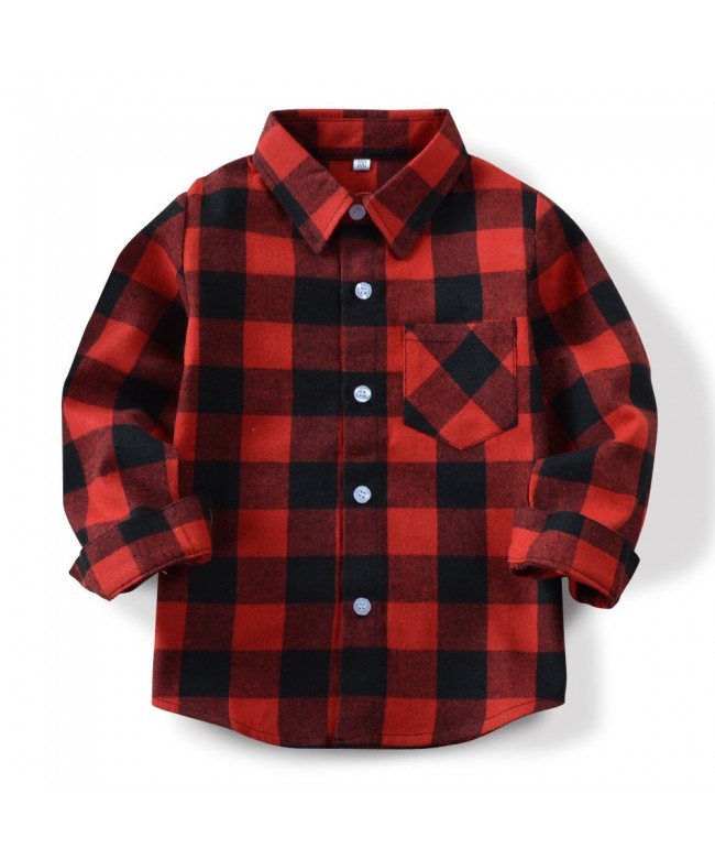 OCHENTA Little Sleeve Button Flannel