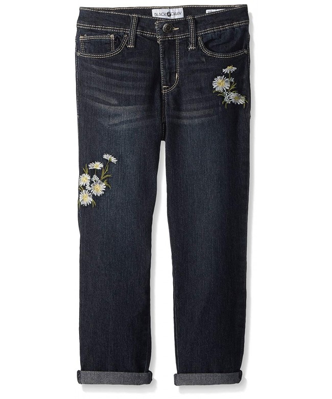 Black Daisy Friend Relaxed Skinny