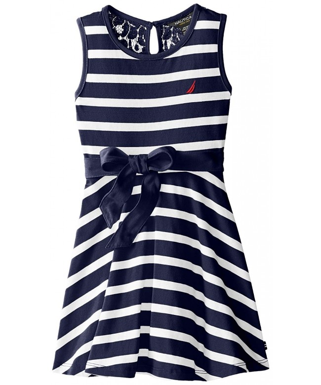 Nautica Girls Patterned Sleeveless Dress
