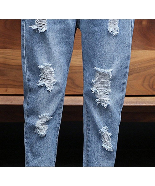 Big Girls Distressed Ripped Hole Jeans Fashion Teens Light Blue Slim ...