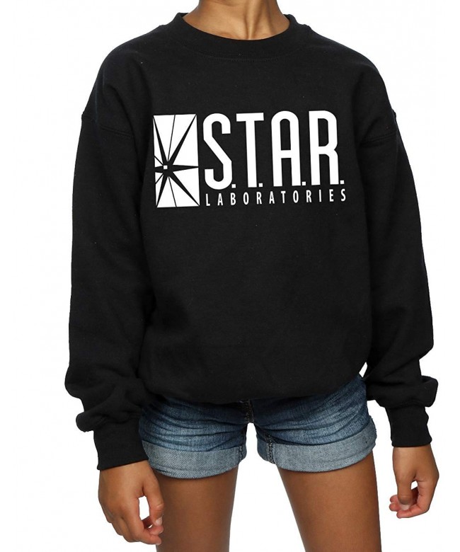Girls The Flash Star Labs Sweatshirt - Black - C21859ETOGS