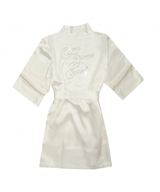 Rhinestone Satin Flower Girl Robe