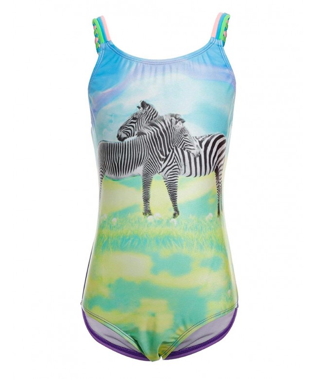 LEINASEN Zebra Printed Piece Swimsuit