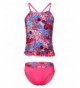 BELLOO Crisscross Swimsuit Ruffled Tankini