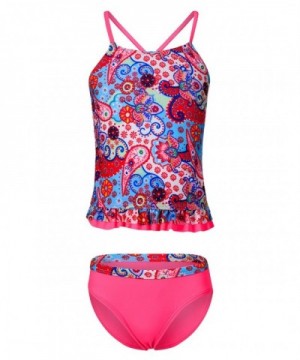 BELLOO Crisscross Swimsuit Ruffled Tankini