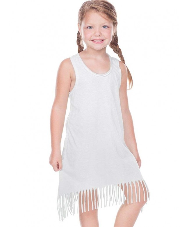 Kavio Girls Jersey Fringe Asymmetrical