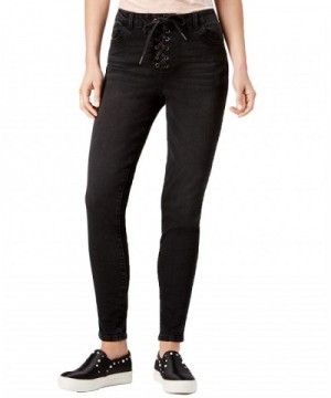 Rewind Womens Denim Lace Up Skinny