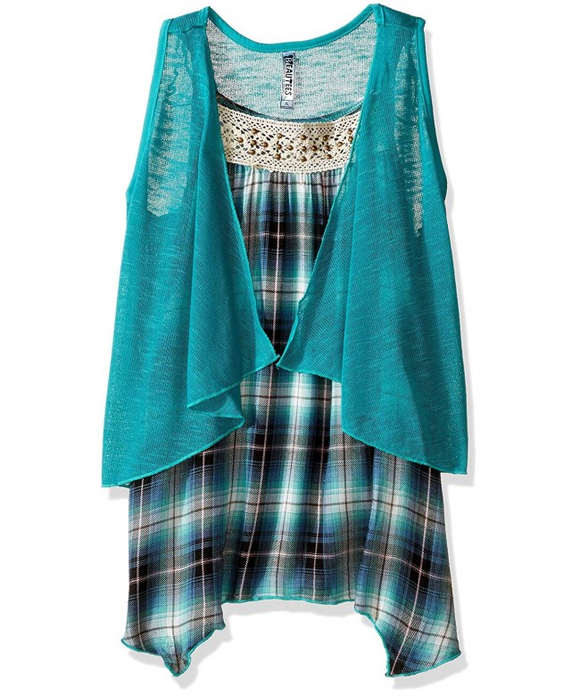 Beautees Girls 2pc Plaid Tunic