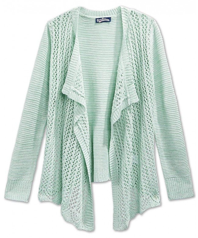 Takeout Girls Drape Front Cardigan Sweater