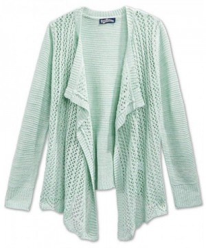Takeout Girls Drape Front Cardigan Sweater