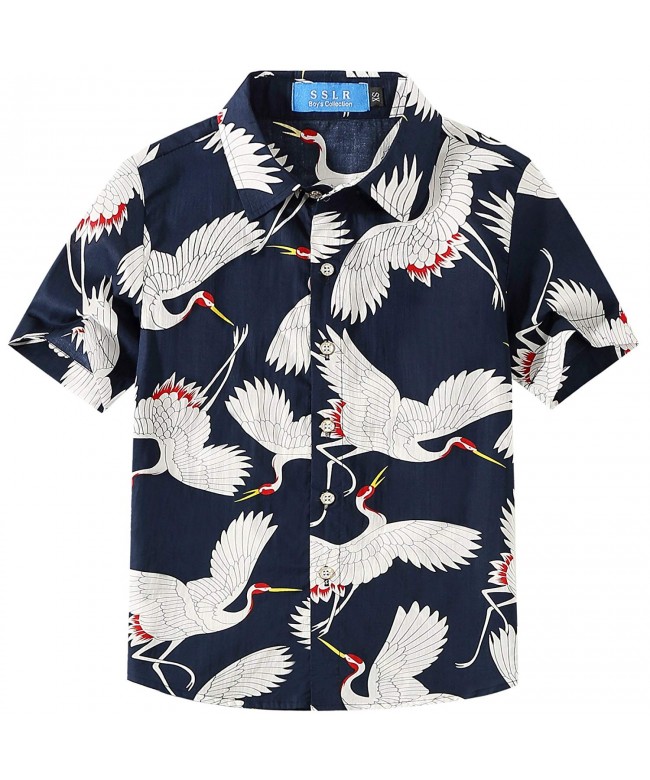 SSLR Cranes Sleeve Casual Hawaiian