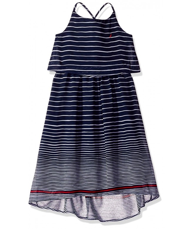 Nautica Girls Stripe Chiffon Dress