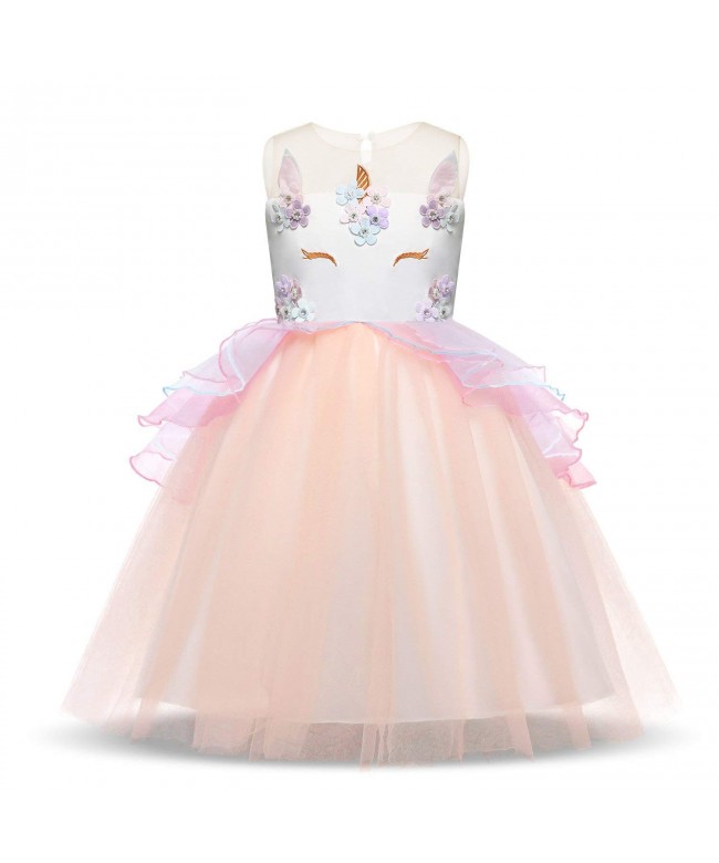 HUANQIUE Girls Pageant Birthday Dresses