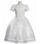 White Satin Communion Baptism Dress