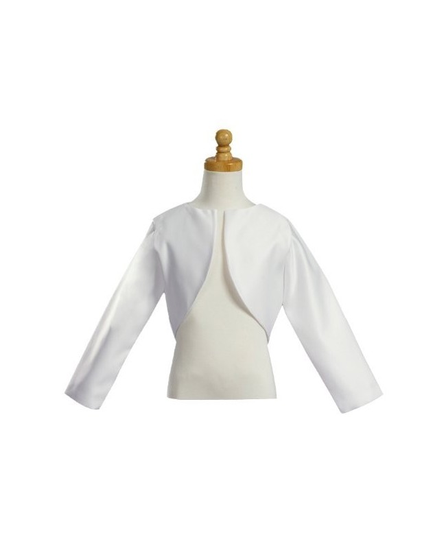 Girls White Sleeve Bolero Jacket