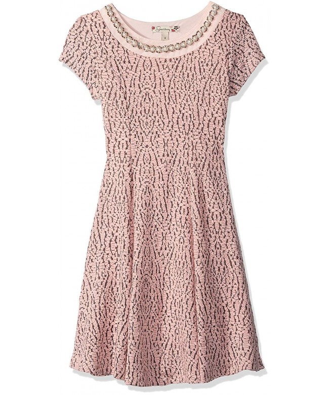 Speechless Girls Textured Embellished Dress