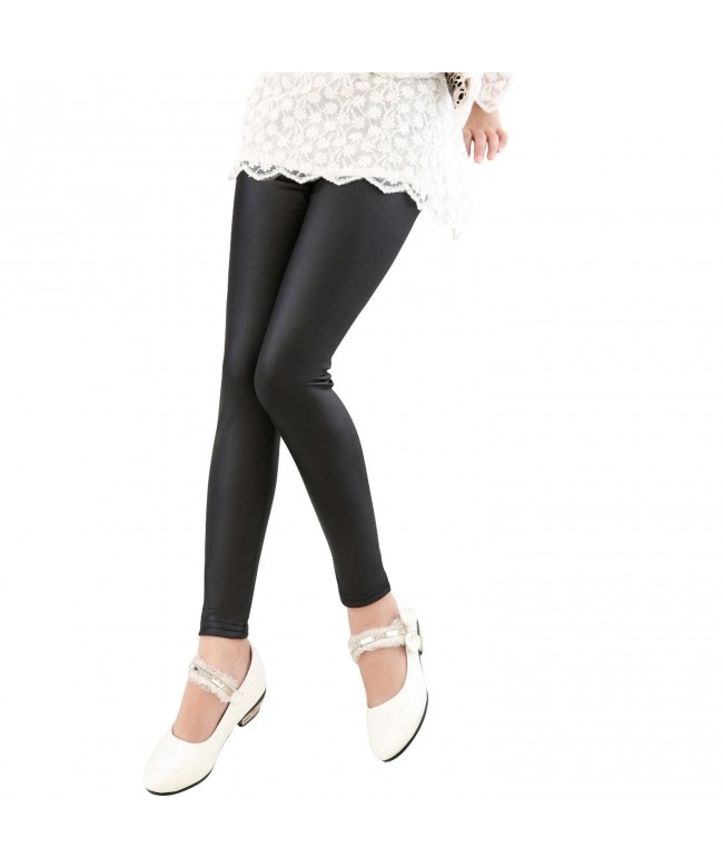 Tulucky Girls Stretchy Leather Legging