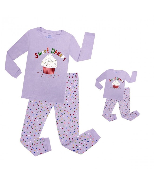 Elowel Cupcake Matching Pajama Cotton