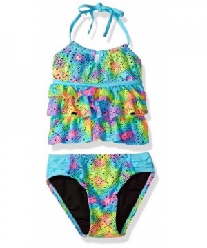 Breaking Waves Crochet Tankini Swimsuit