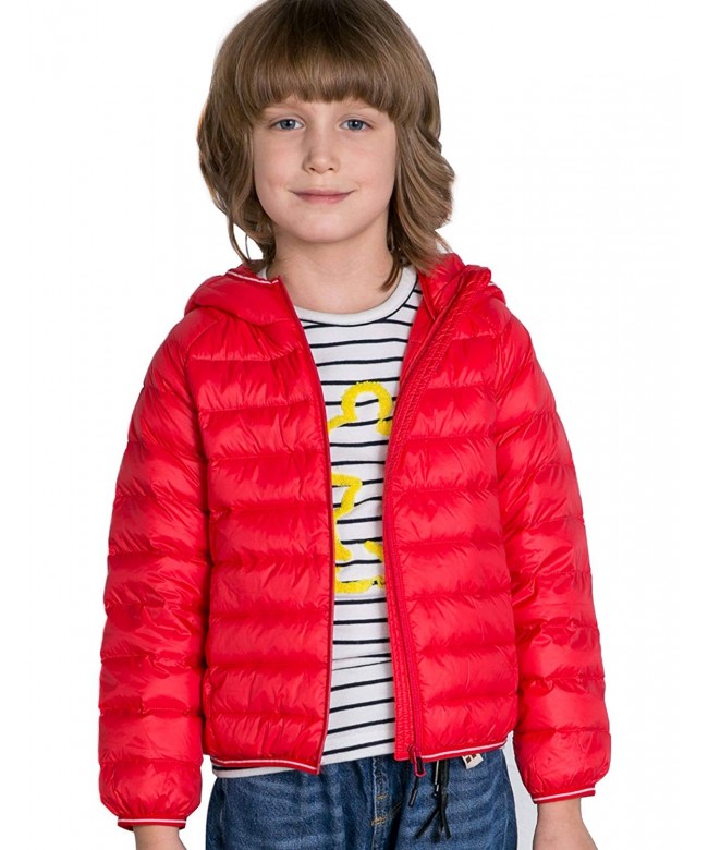 CHERRY CHICK Kids Ultralight Packable Hoodie Down Parka Jacket 