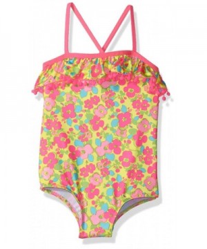 Pink Platinum Girls Floral Swimsuit