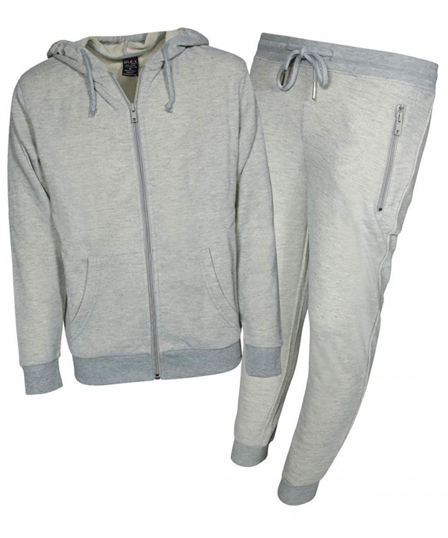 Boys 2-Piece Active French Terry Hoodie and Jogger Set - Heather Gray ...