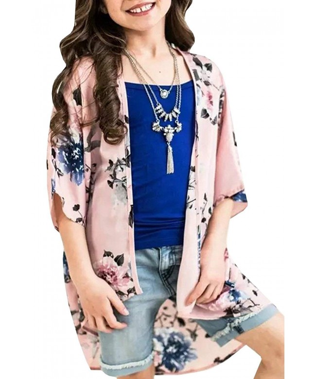 KunLunMen Cardigans Kimono Floral Blouses