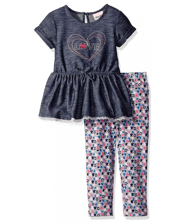 Little Lass Girls Legging Hearts