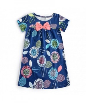 Hongshilian Sleeves Cartoon Printed Dresses