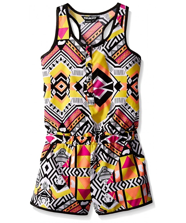 Girls' Romper - Black/Multi - C6128N16DW3