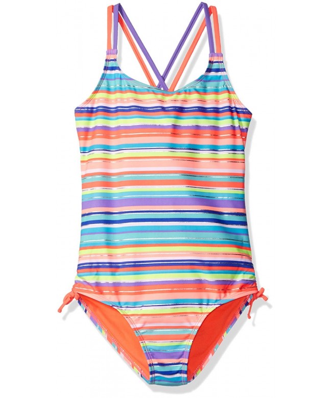 Big Girls Swim Bright Stripe One Piece Swimsuit- - Multi - CT12NR3OU7F