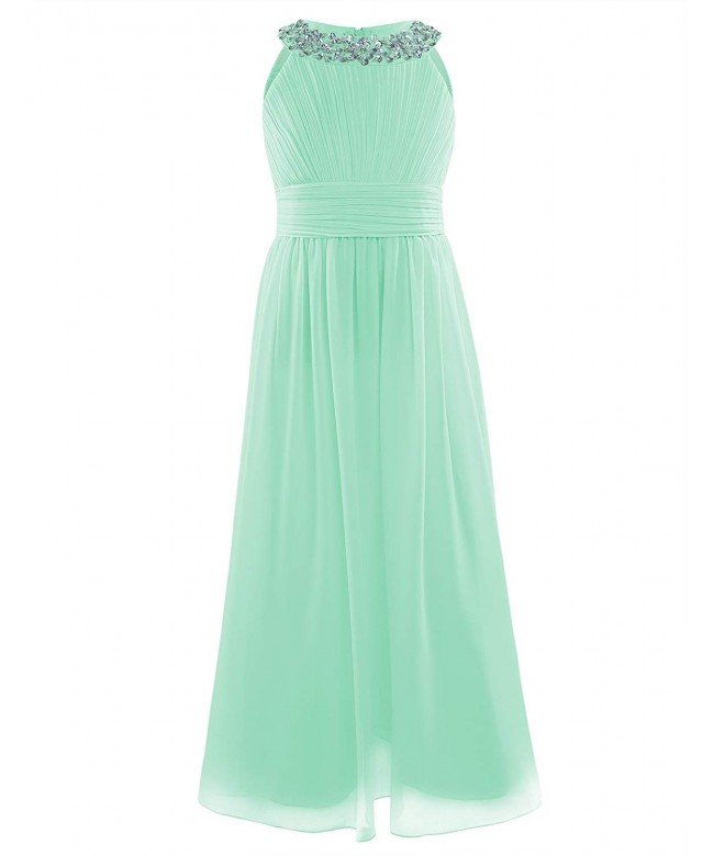 Freebily Chiffon Sleeveless Dresses Pageant