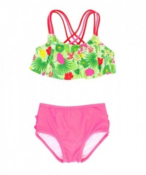 RuffleButts Little Tropical Bikini Swimsuit