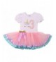 Toddler Sleeve Unicorn Birthday Dresses