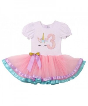 Toddler Sleeve Unicorn Birthday Dresses