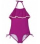 Firpearl Swimsuit Falbaba Flounce Drawstring