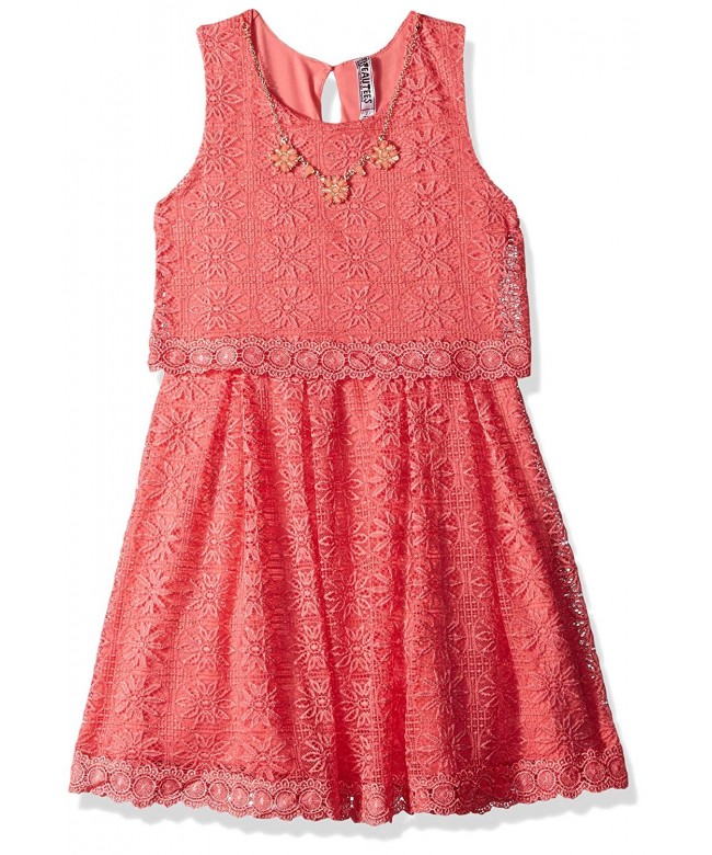 Beautees Girls Lace Skater Dress