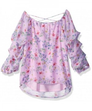 Beautees Girls Big Ruffle Printed