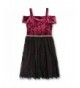 Speechless Girls Shoulder Velvet Bodice